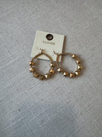 Circle Wire Beaded Earrings