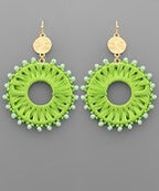 Raffia Circle Bead Earring