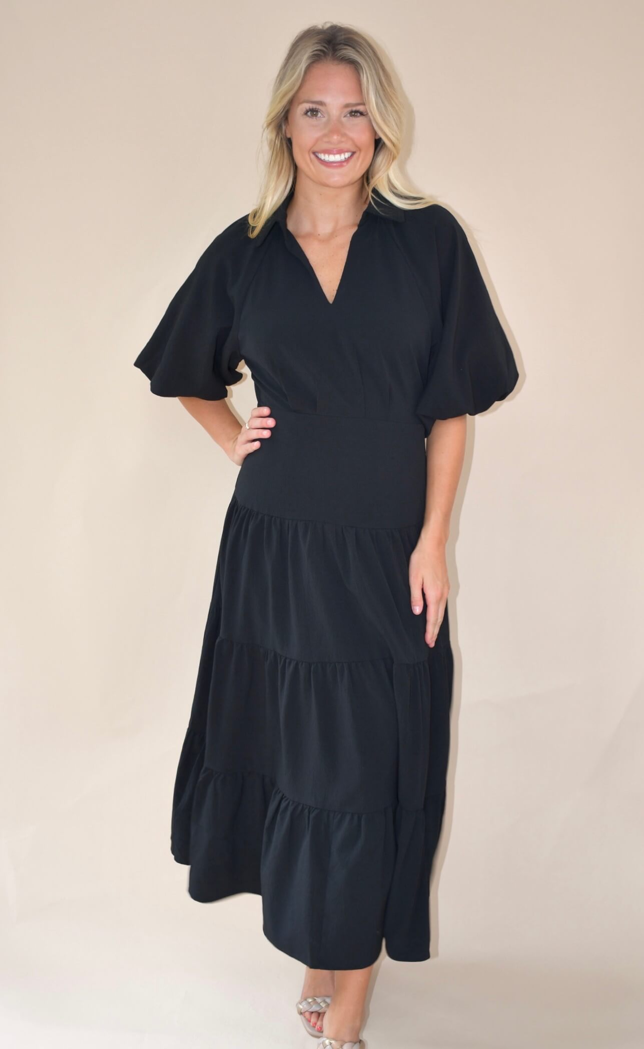 Maggie Black Maxi Dress