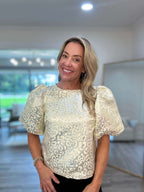 Blair Cream Puff Sleeve Blouse