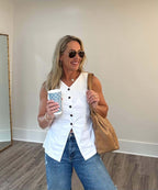 Whitney White Vest
