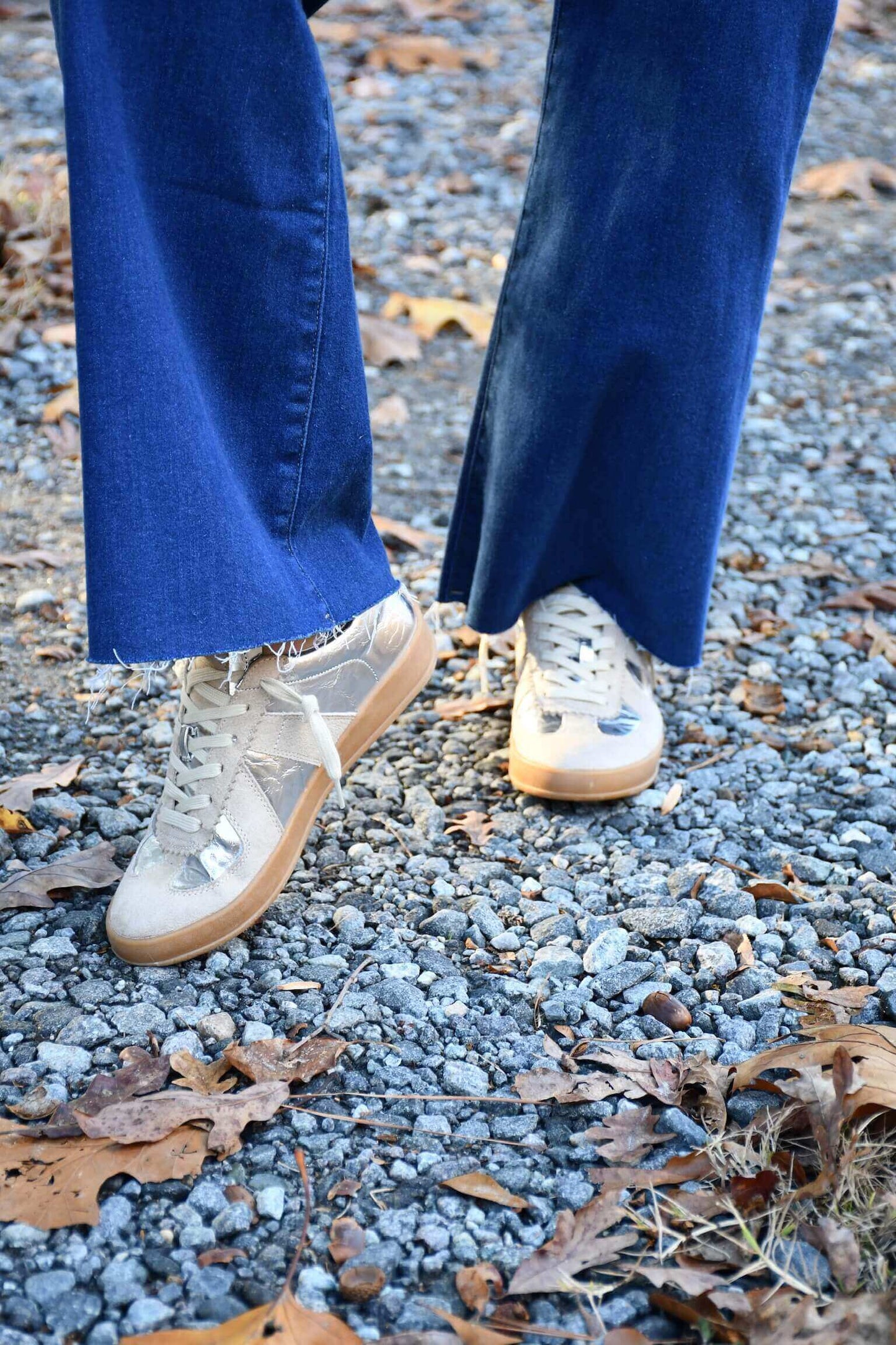 Vera Silver & Tan Sneaker