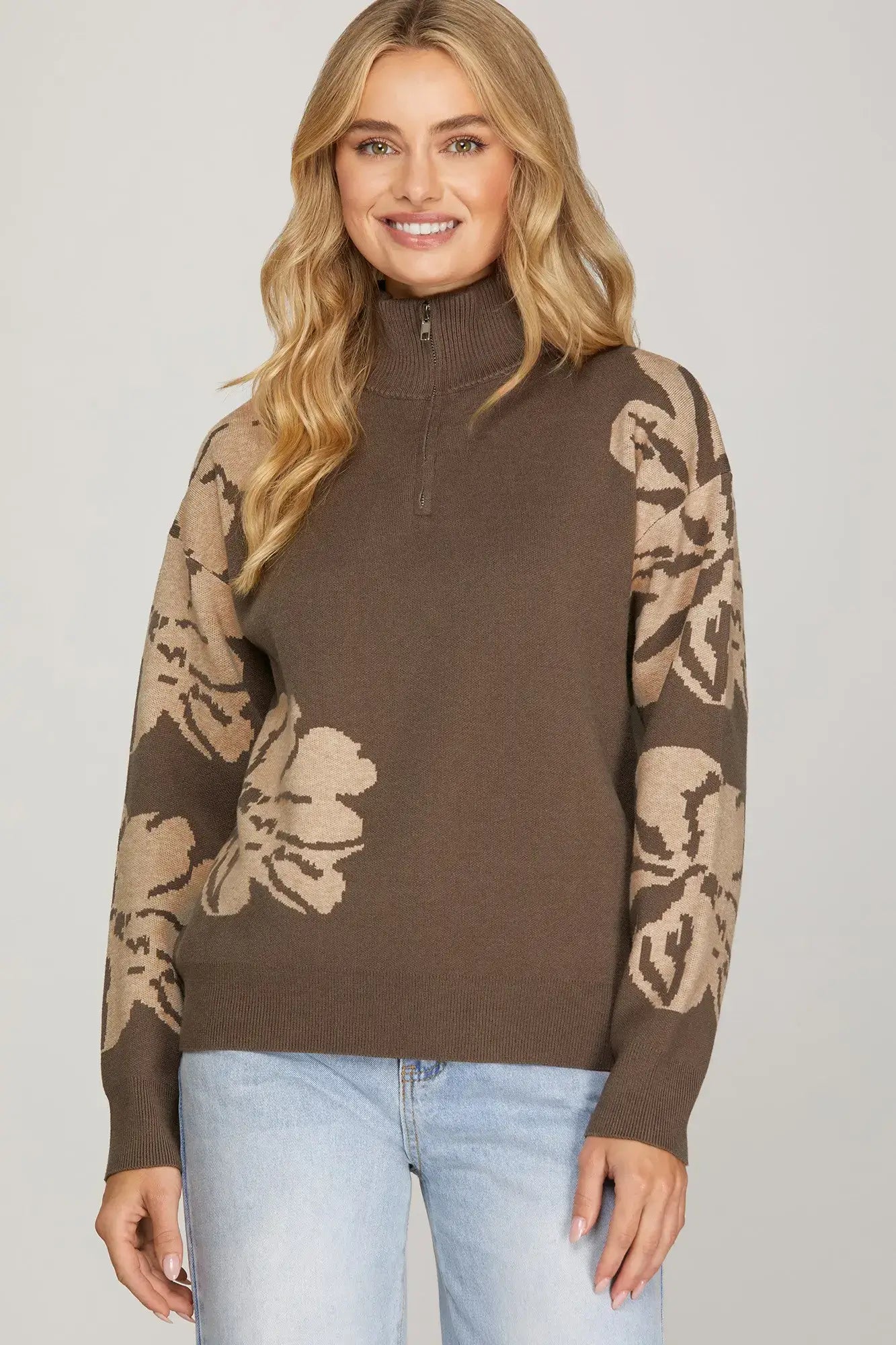 Marci Mocha Half Zip