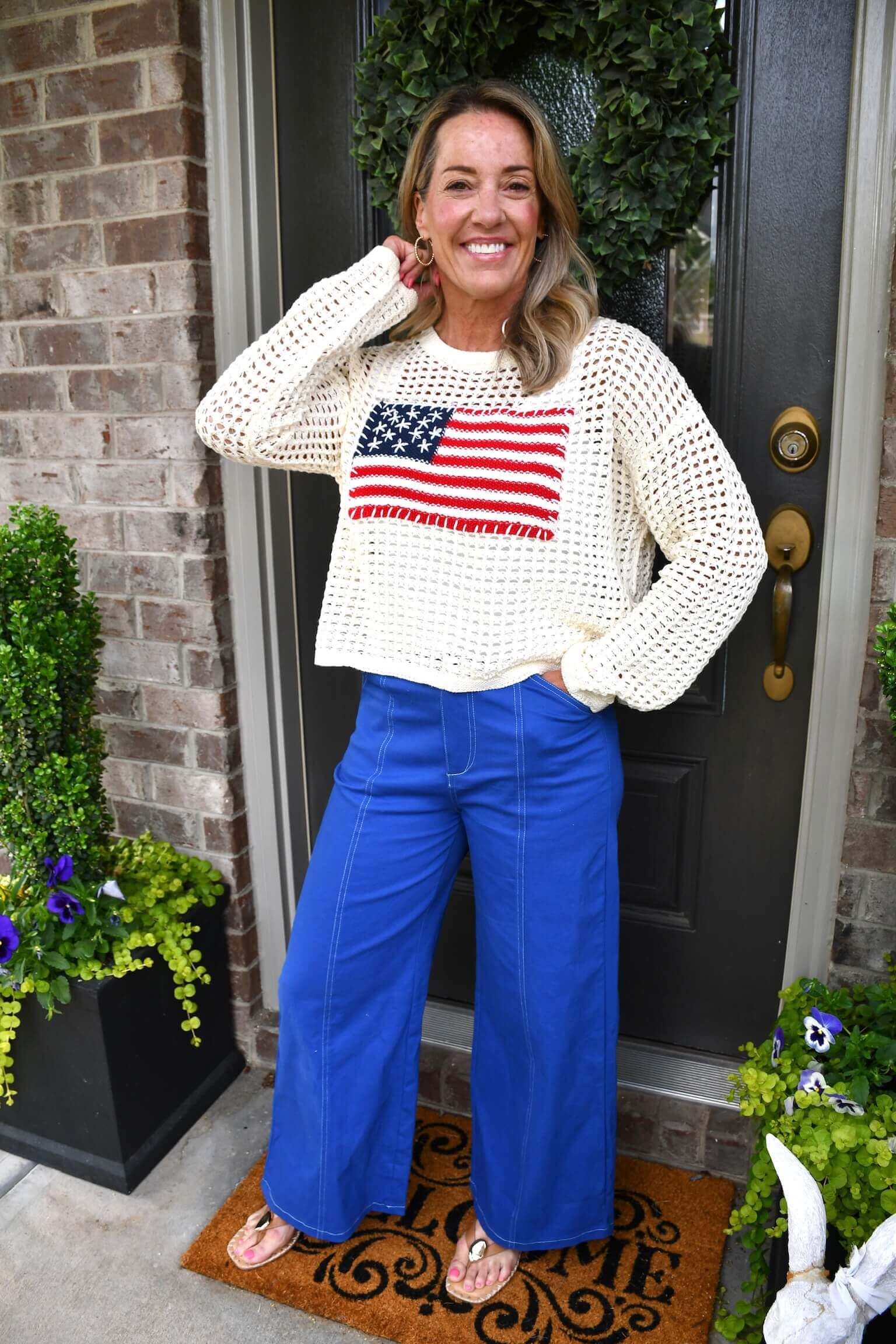 Ivory Flag Sweater