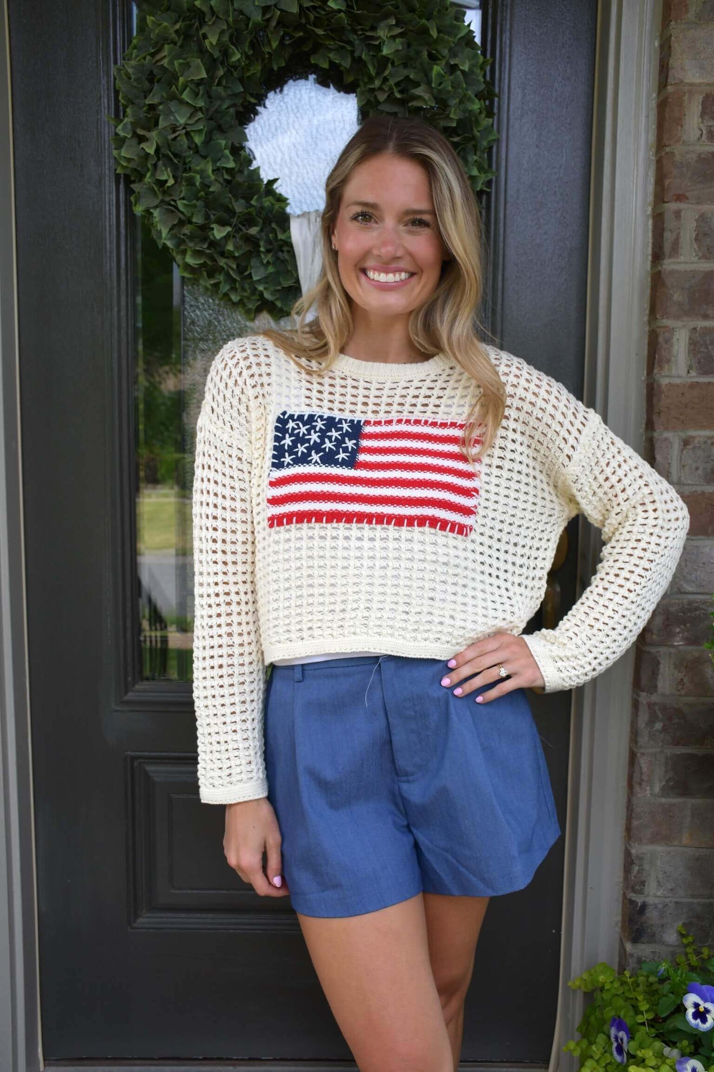 Ivory Flag Sweater