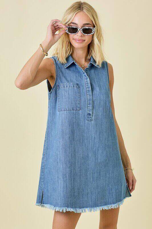 JoJo Distressed Hem Dress