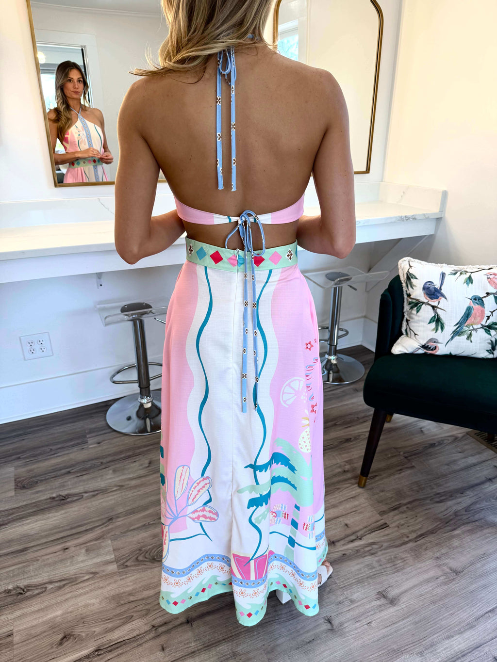 Heritage Halter Print Maxi