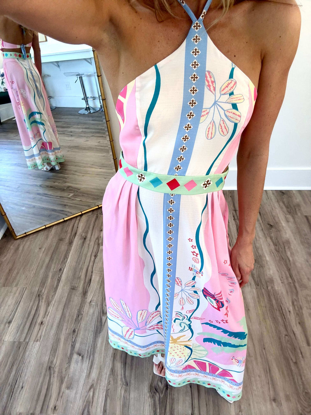 Heritage Halter Print Maxi