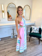 Heritage Halter Print Maxi