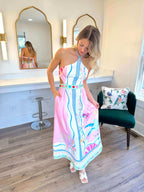 Heritage Halter Print Maxi