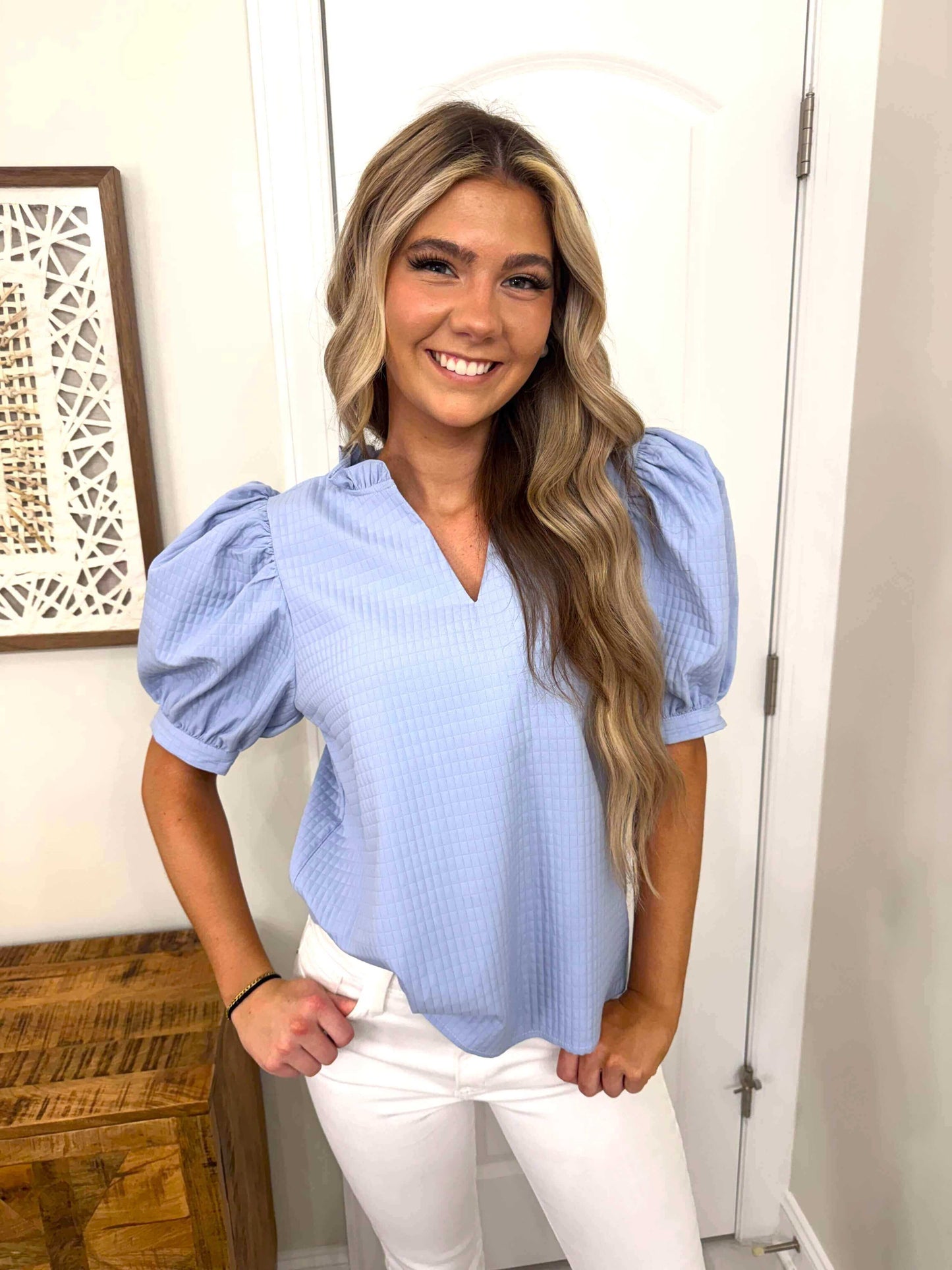 Terri Baby Blue Blouse