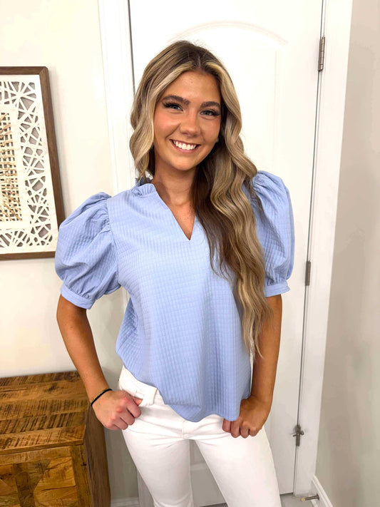 Terri Baby Blue Blouse
