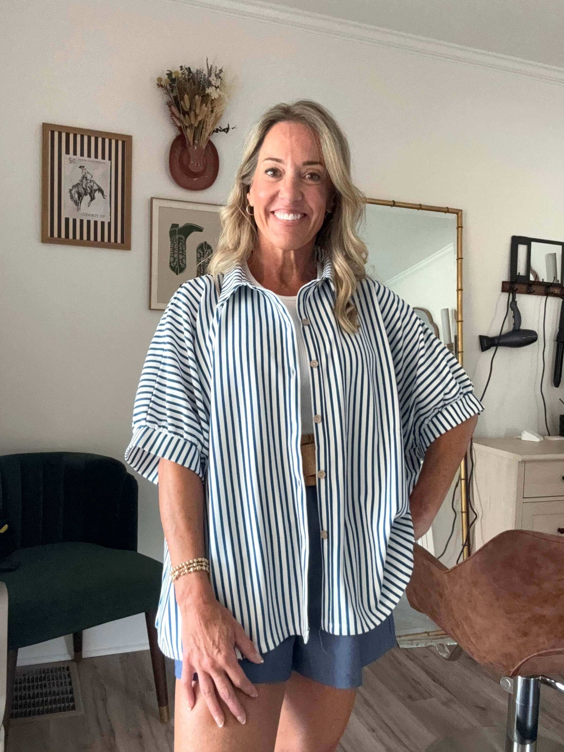 Addison Stripe Button Down
