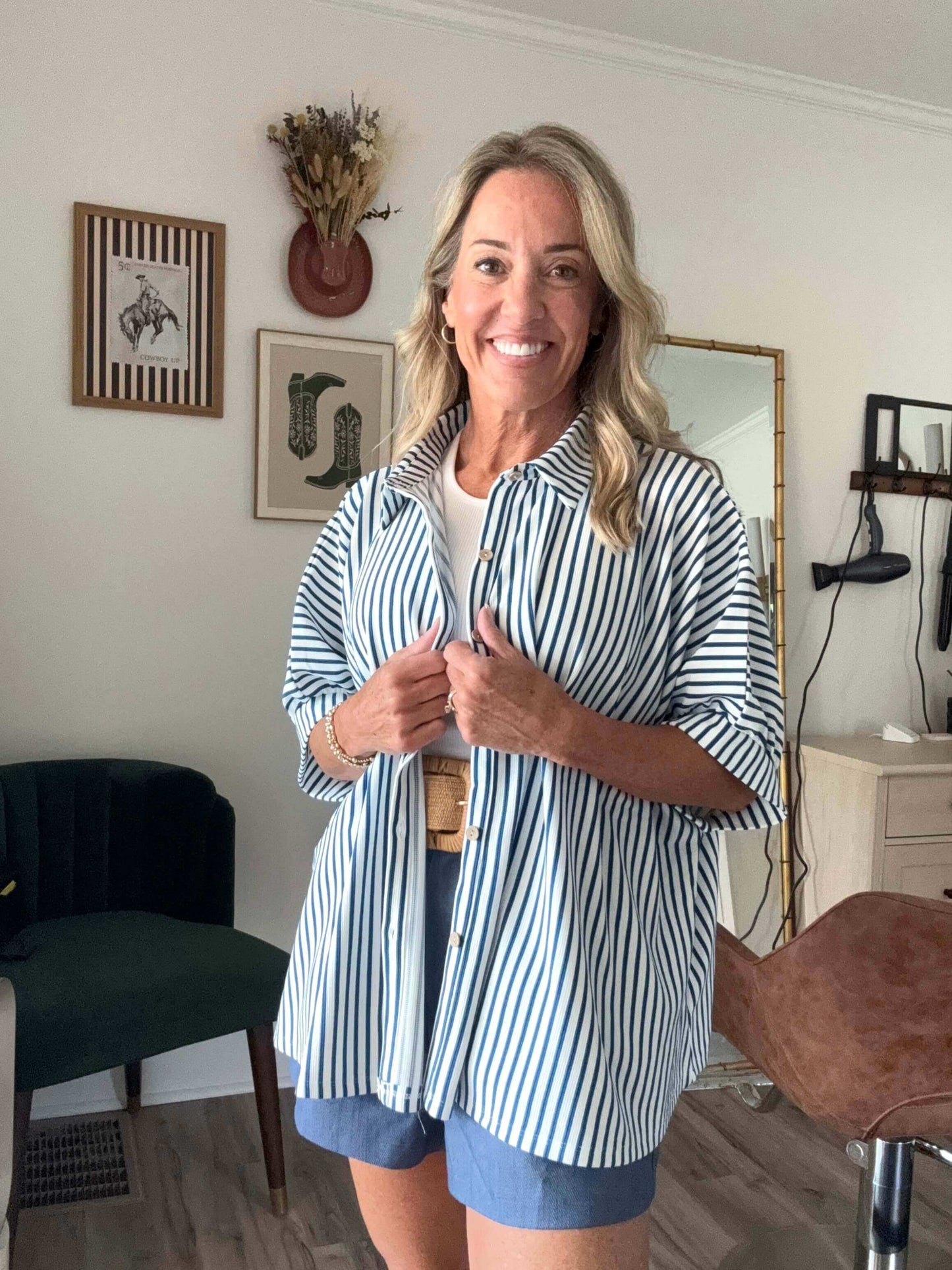 Addison Stripe Button Down