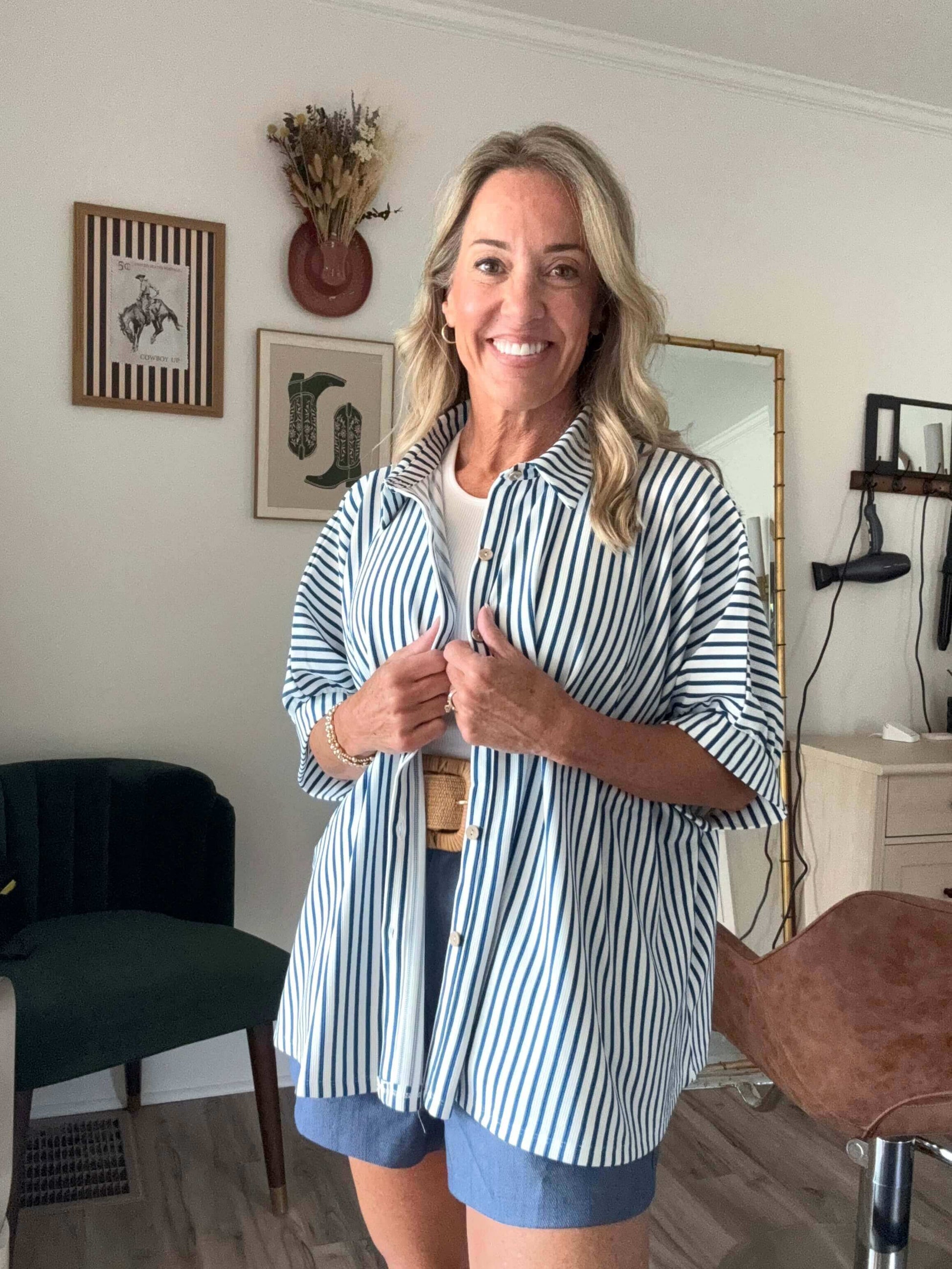 Addison Stripe Button Down