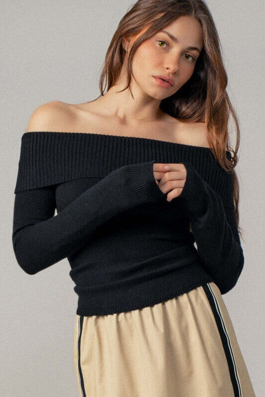 Effie Off Shoulder Sweater