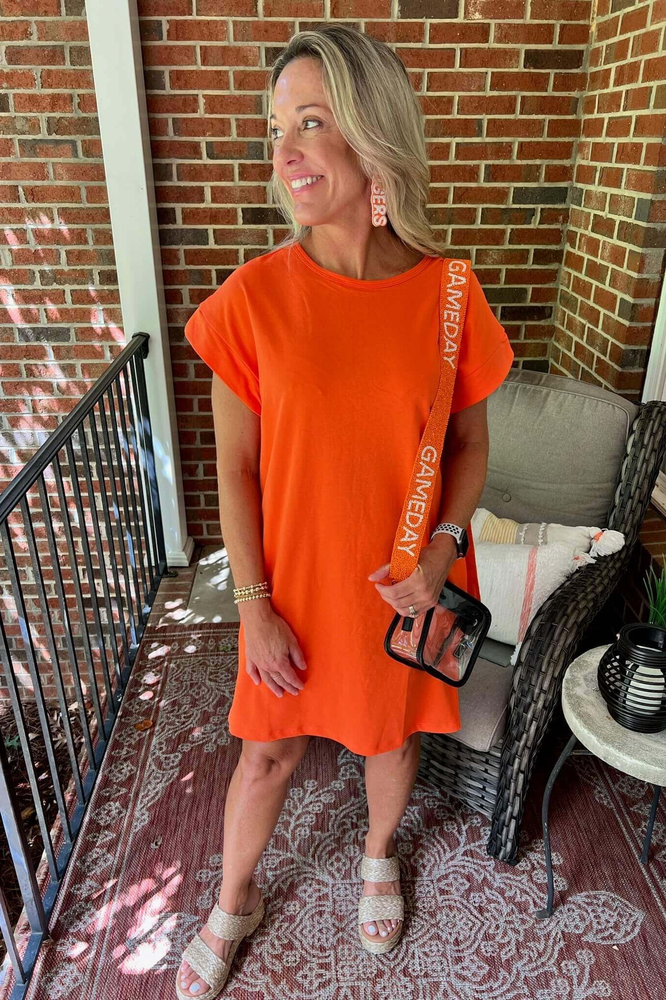 Orange Bailey Shift Dress