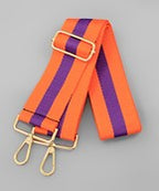 Orange Purple Stripe Bag Strap