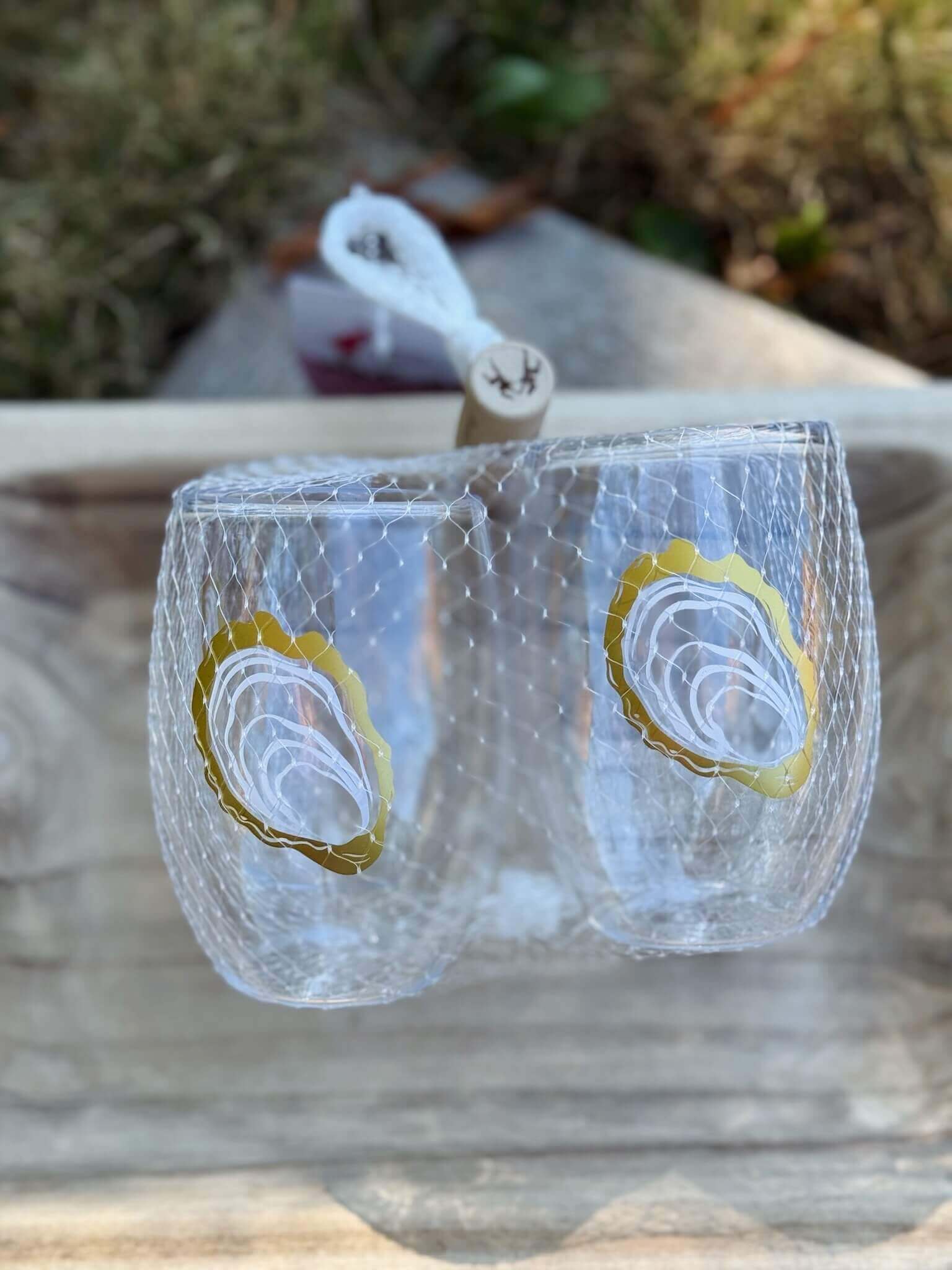 Oysters Metallic Tritan Unbreakable Steamless Wine Tumbler