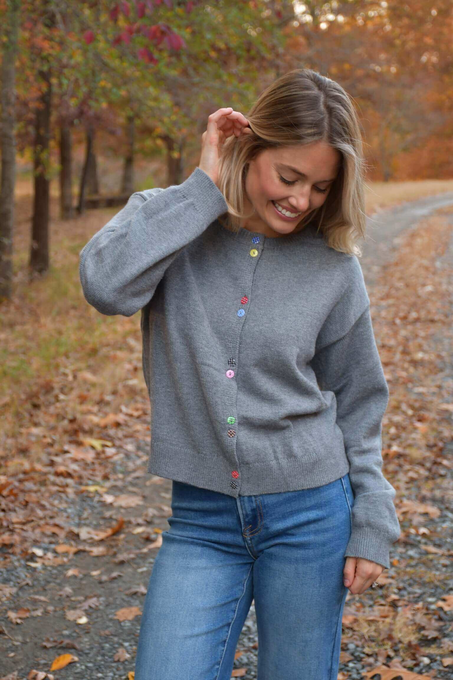 Ashley Grey Cardigan