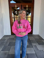 Pink Embellish Tree Sweater