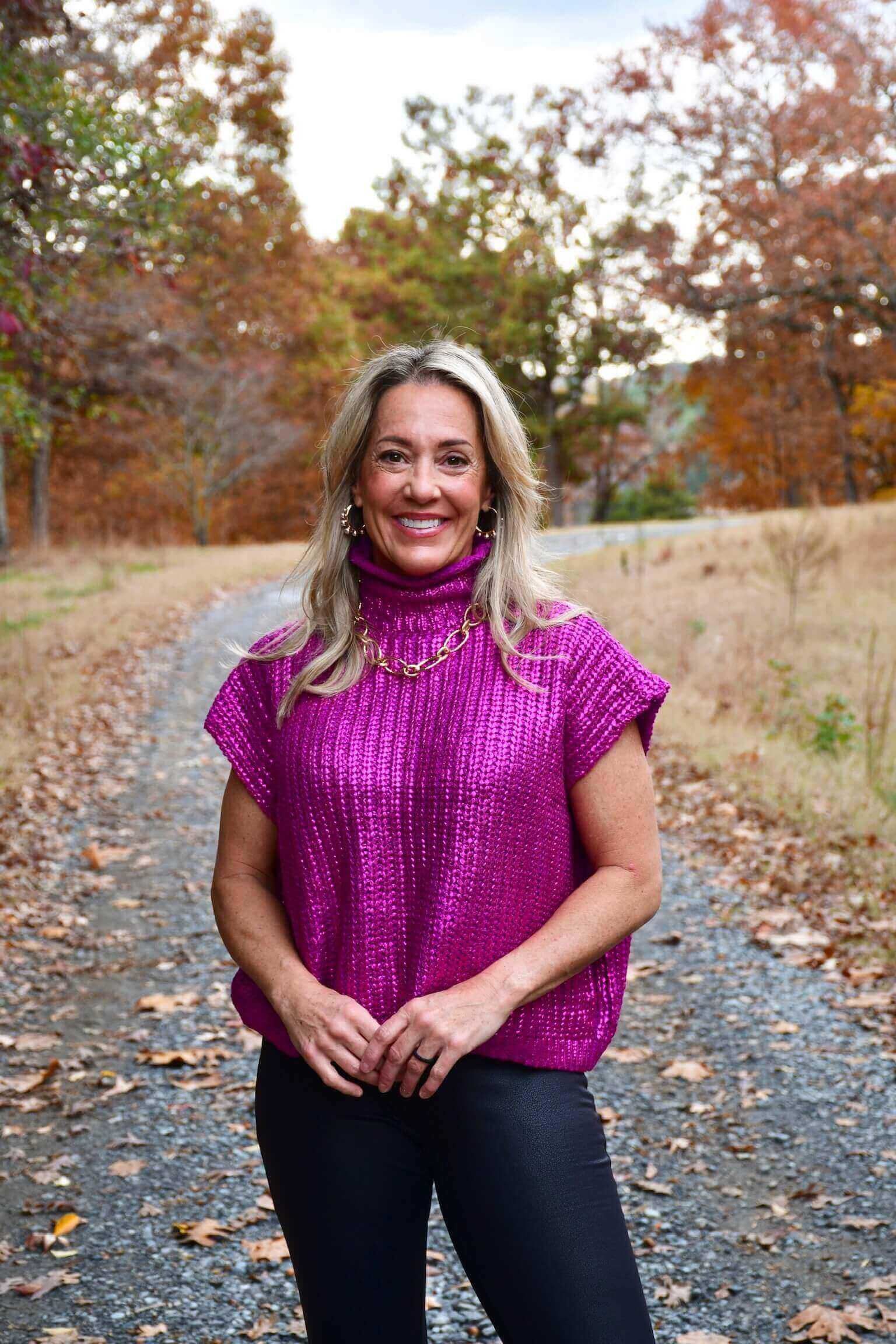 Brooke Metallic Sweater