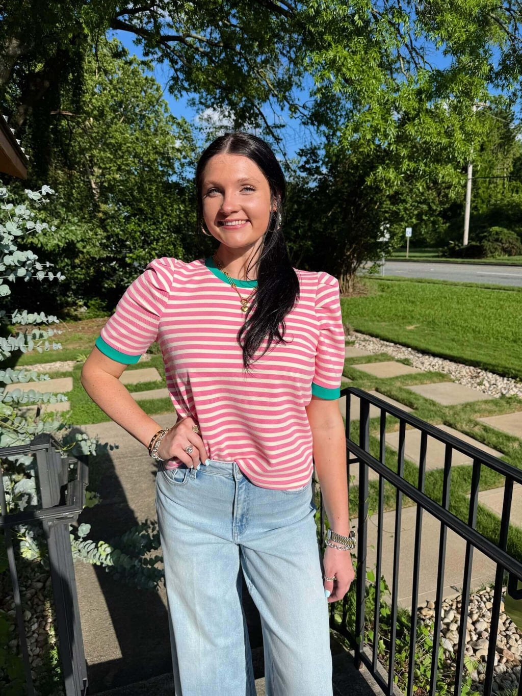 Beka Pink Stripe Top