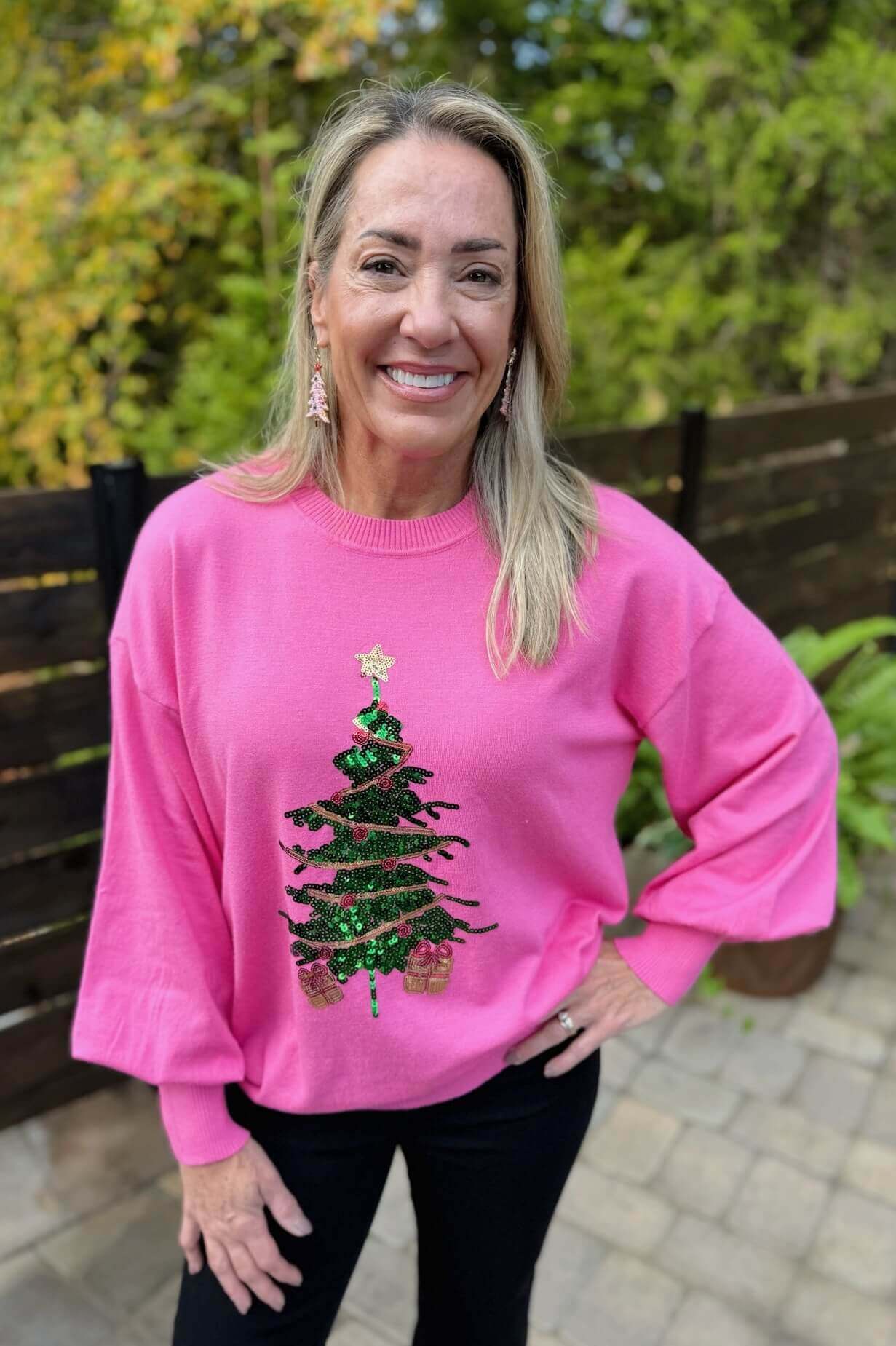 Christmas Tree Sequin Sweater