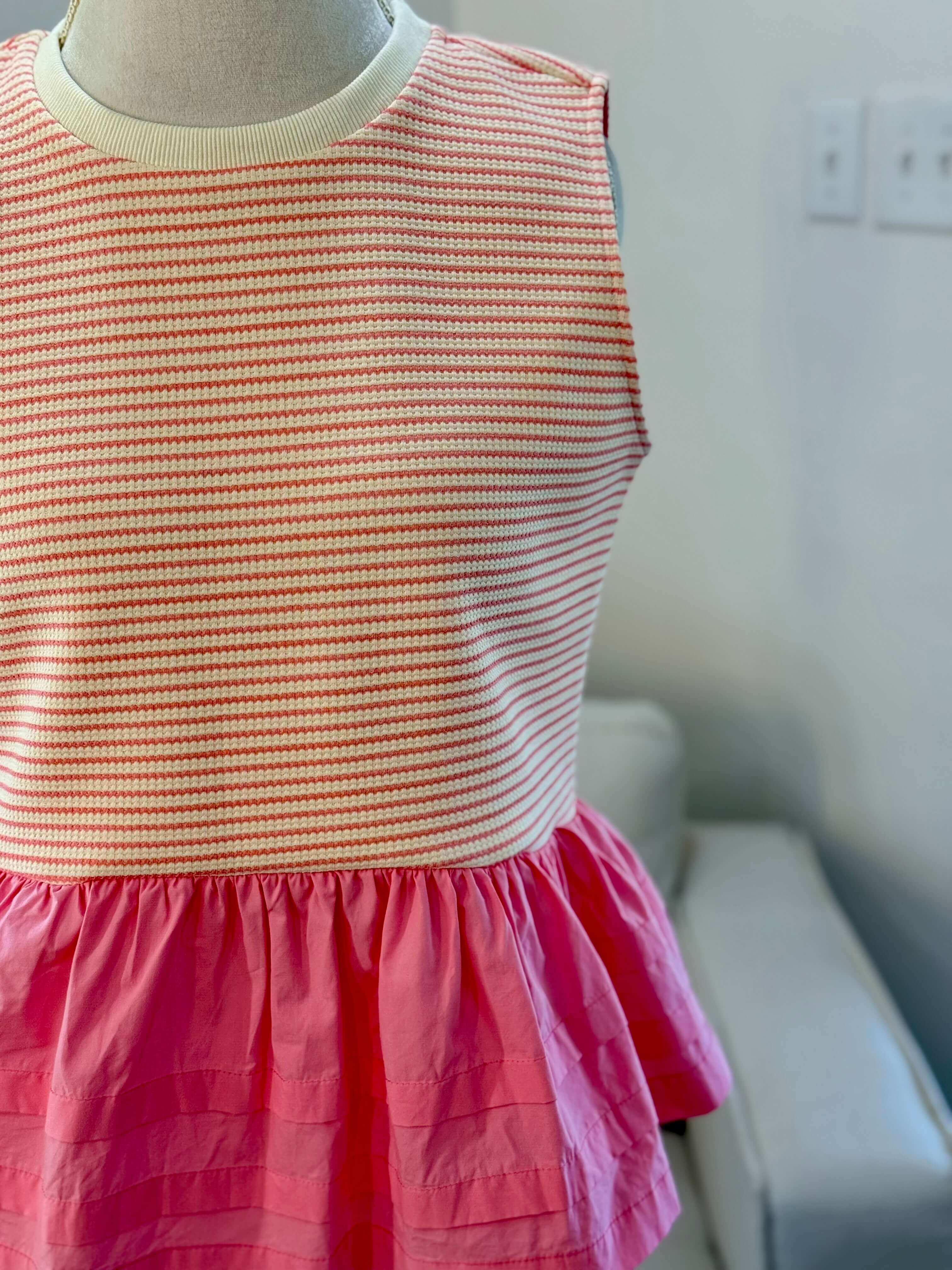 Camron Stripe Ruffle Top