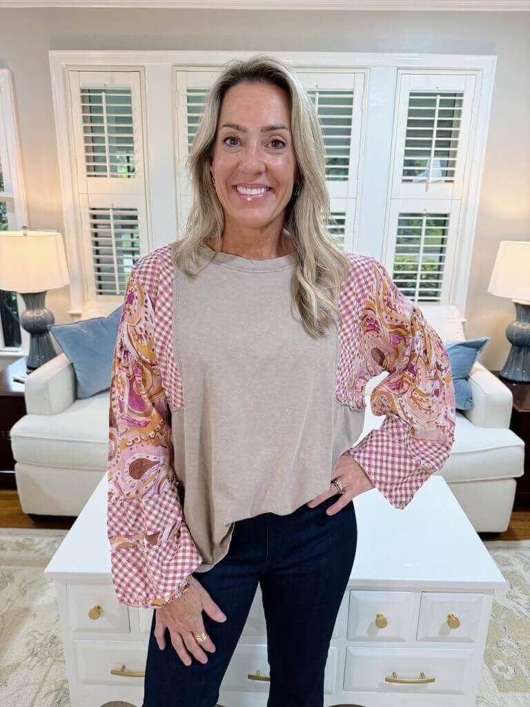 Mandy Mix Print Top