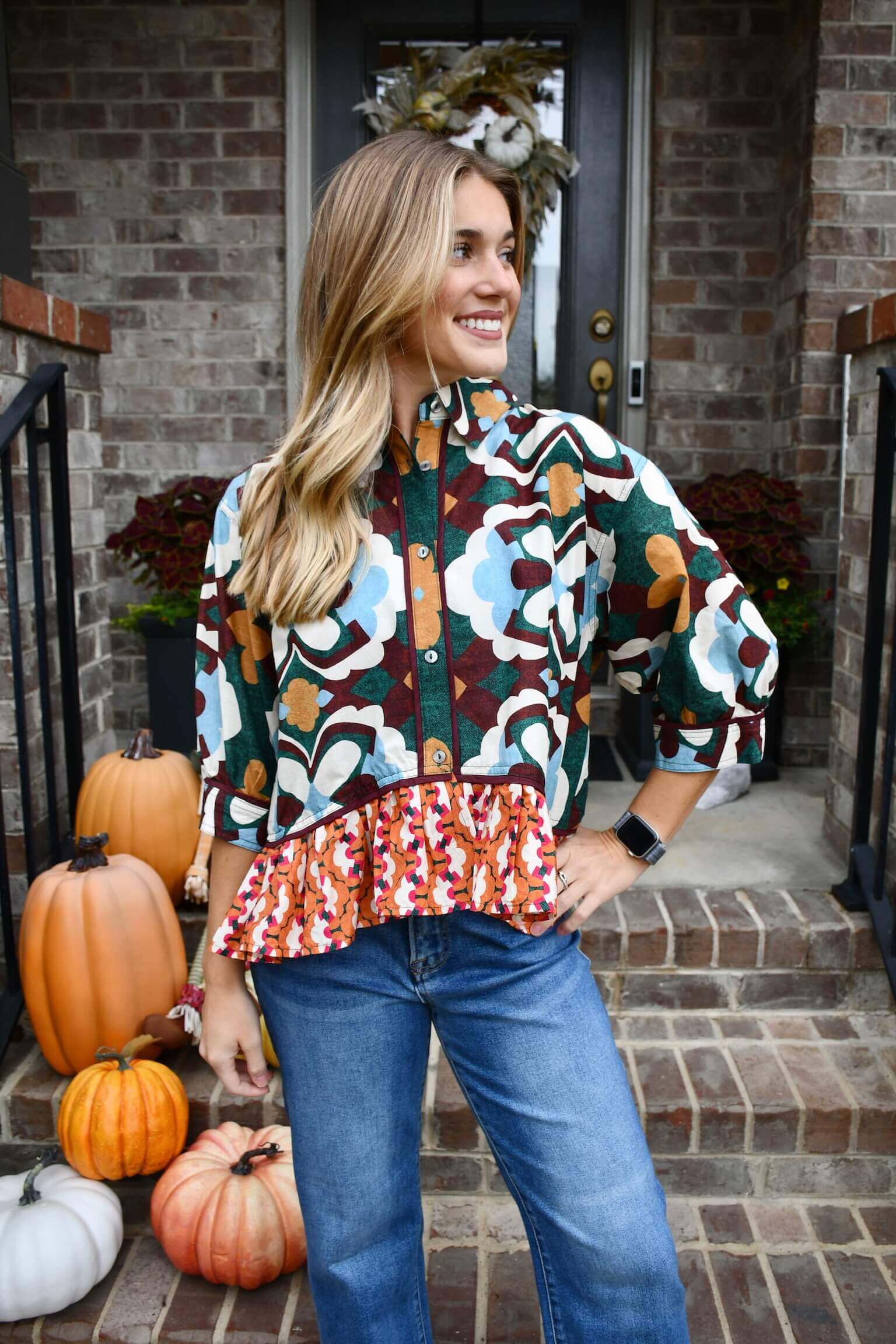 Ashley Abstract Blouse