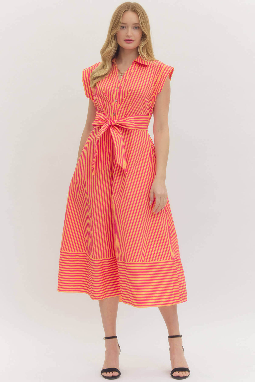 Kallie Stripe Midi Dress