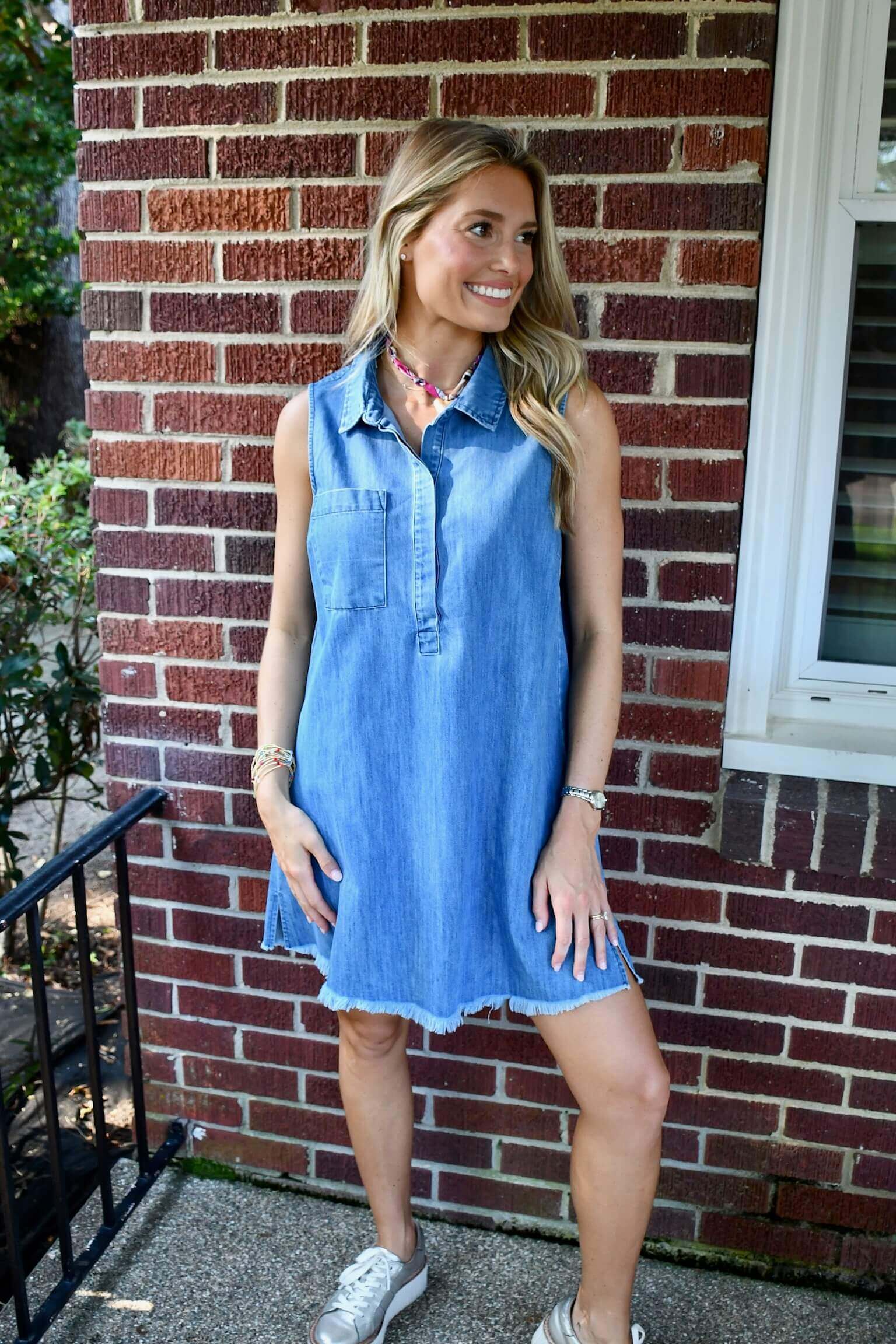 JoJo Distressed Hem Dress