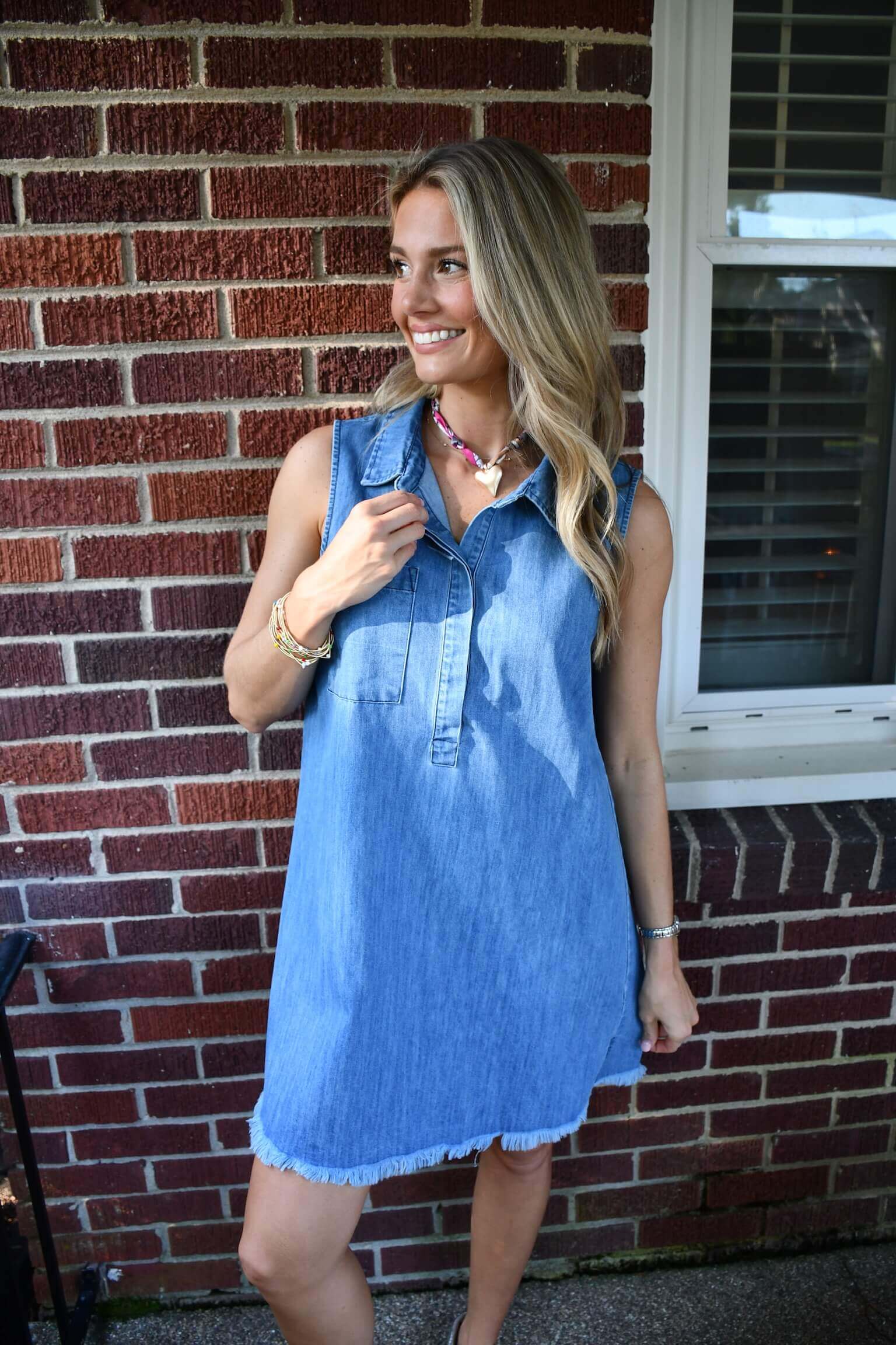 JoJo Distressed Hem Dress