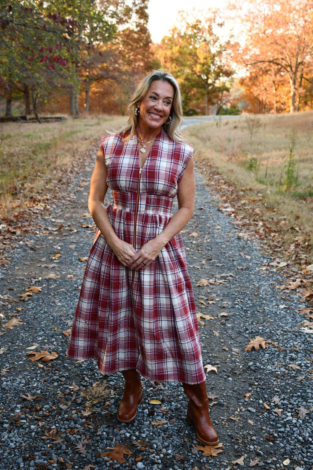 Autumn Tide Smocked Dress