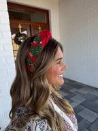 Christmas Tree Headband - Red & Pink