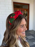 Christmas Tree Headband - Red & Pink