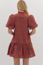 Sarah Red Plaid Dress