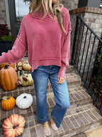 Robin Red Ribbed Sweater