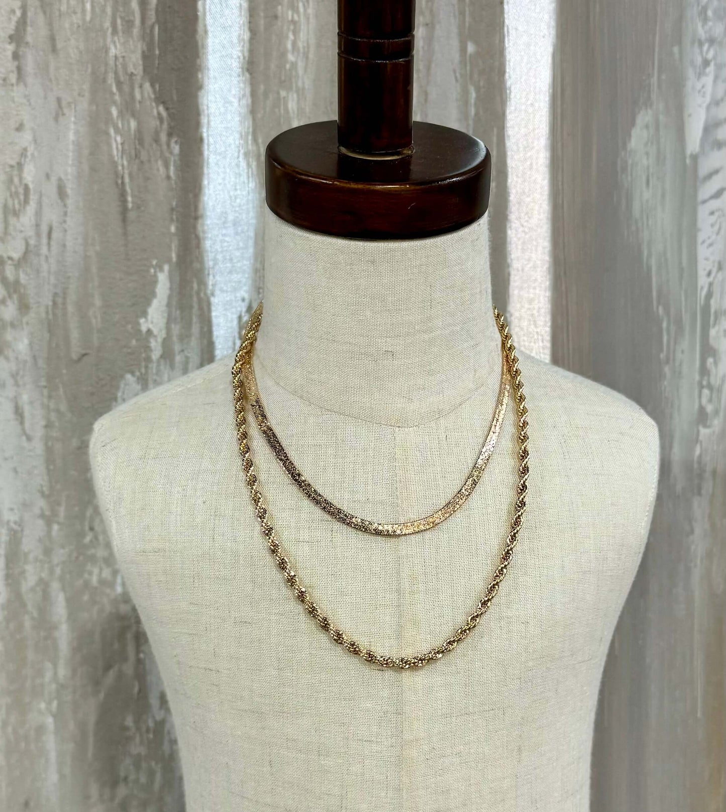 Herringbone Rope Necklace Set