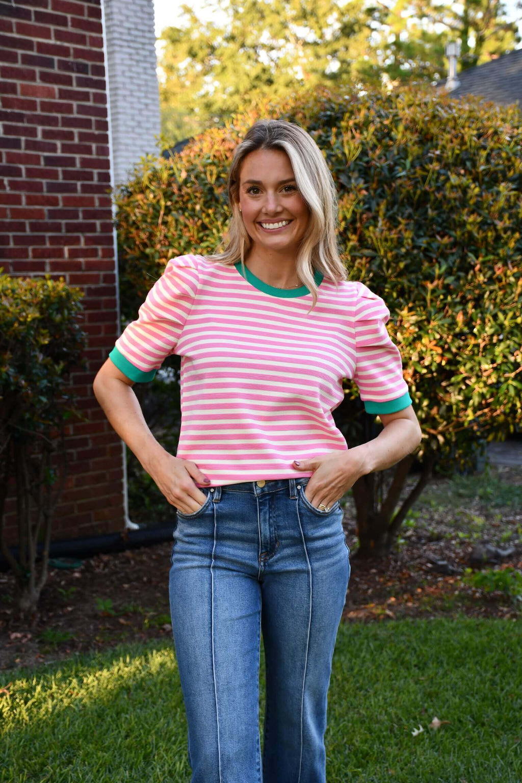 Beka Pink Stripe Top