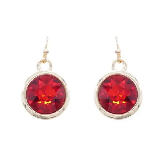 Ruby Red Stud Earrring