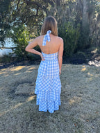 Tara Plaid Halter Dress