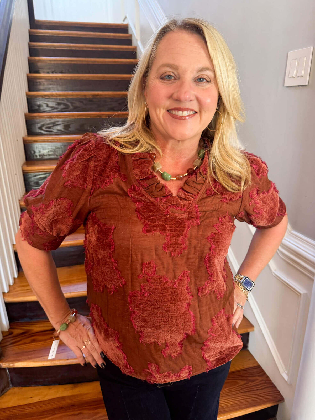 Braylee Rust Blouse