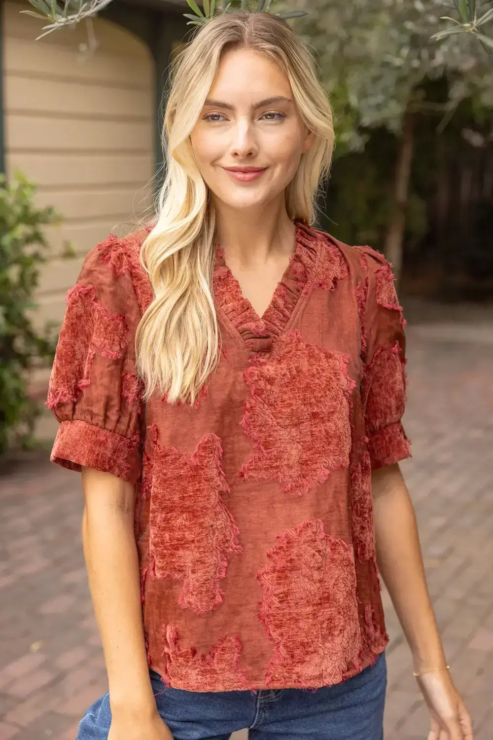 Braylee Rust Blouse