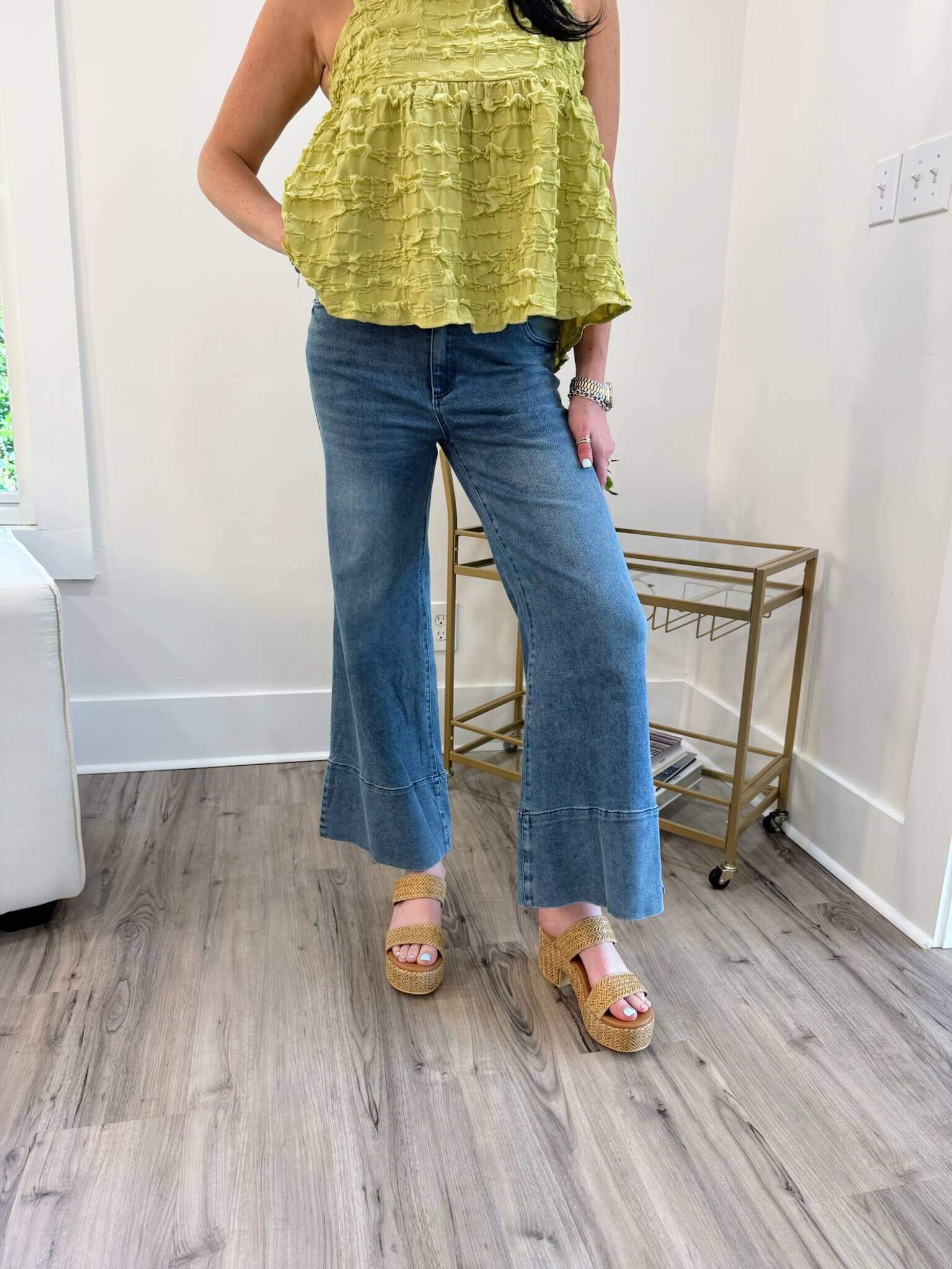 Sally Wide Cuff Denim