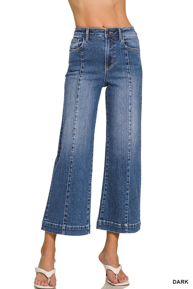 Wide Leg Center Seam Jeans