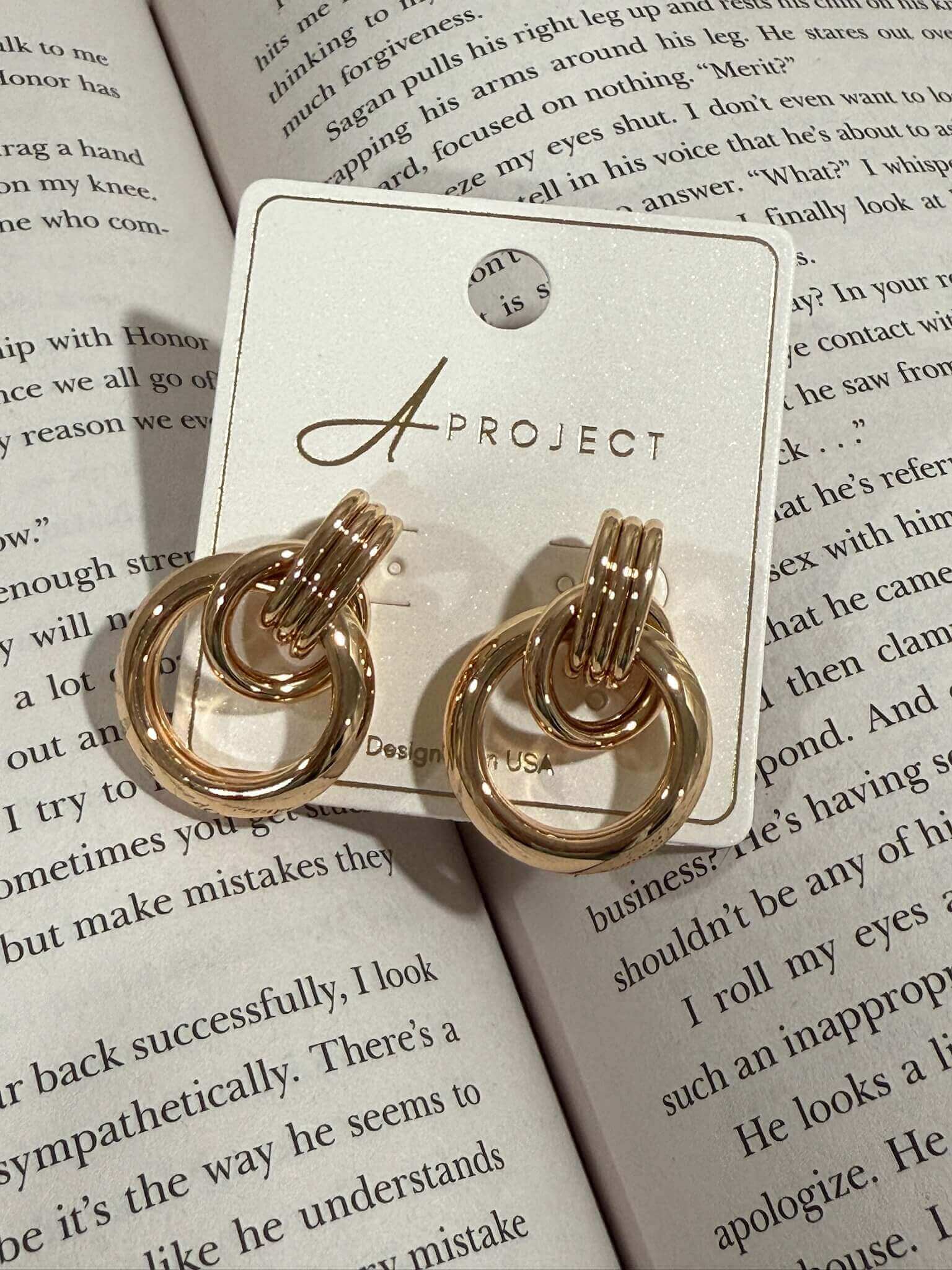 Gold Twist Stud Earrings