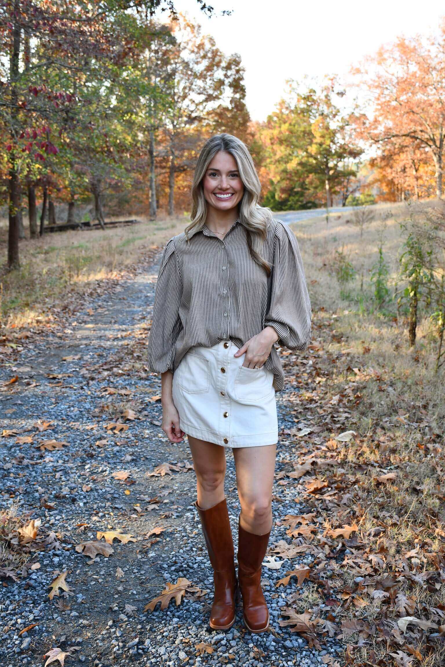 Addison Stripe Button Up Blouse
