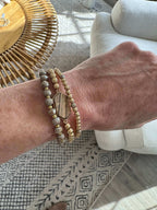 3 Strand Gold Brown Bracelet